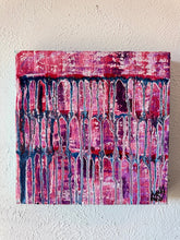 Load image into Gallery viewer, "The Power" Original Abstract Painting Infused With Rose Quartz And Carnelian On Canvas

