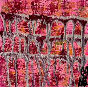 "Time To Heal" Original Abstract Painting Infused With Crystals