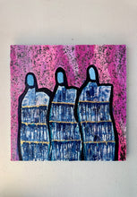 Load image into Gallery viewer, &quot;Wash Away&quot; Original Abstract Painting Infused With Carnelian, Rose Quartz, And Selenite
