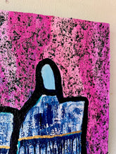 Load image into Gallery viewer, &quot;Wash Away&quot; Original Abstract Painting Infused With Carnelian, Rose Quartz, And Selenite
