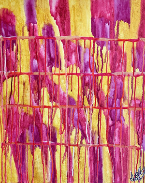 "Bittersweet Dream" Original Abstract Drip Painting On Canvas